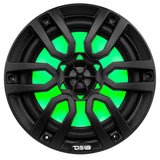 DS18 NXL 8" 2-Way Coaxial Marine Speaker w/ 125 Watts RMS 4-Ohm RGB LED Lights