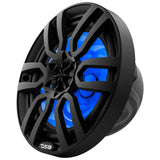 DS18 NXL 8" 2-Way Coaxial Marine Speaker w/ 125 Watts RMS 4-Ohm RGB LED Lights