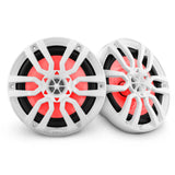 DS18 NXL 8" 2-Way Coaxial Marine Speaker w/ 125 Watts RMS 4-Ohm RGB LED Lights
