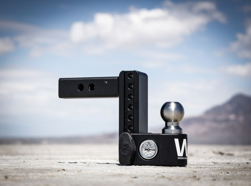 Weigh Safe 8in Drop Hitch w/Built-in Scale & 2.5in Shank (10K/22K GTWR) w/WS05 - Steel - SWS8-2.5-KA