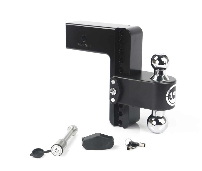 Weigh Safe 180 Hitch 8in Drop Hitch & 3in Shank (10K/21K GTWR) w/WS05 - Black Cerakote - CTB8-3-KA-CER-BLA