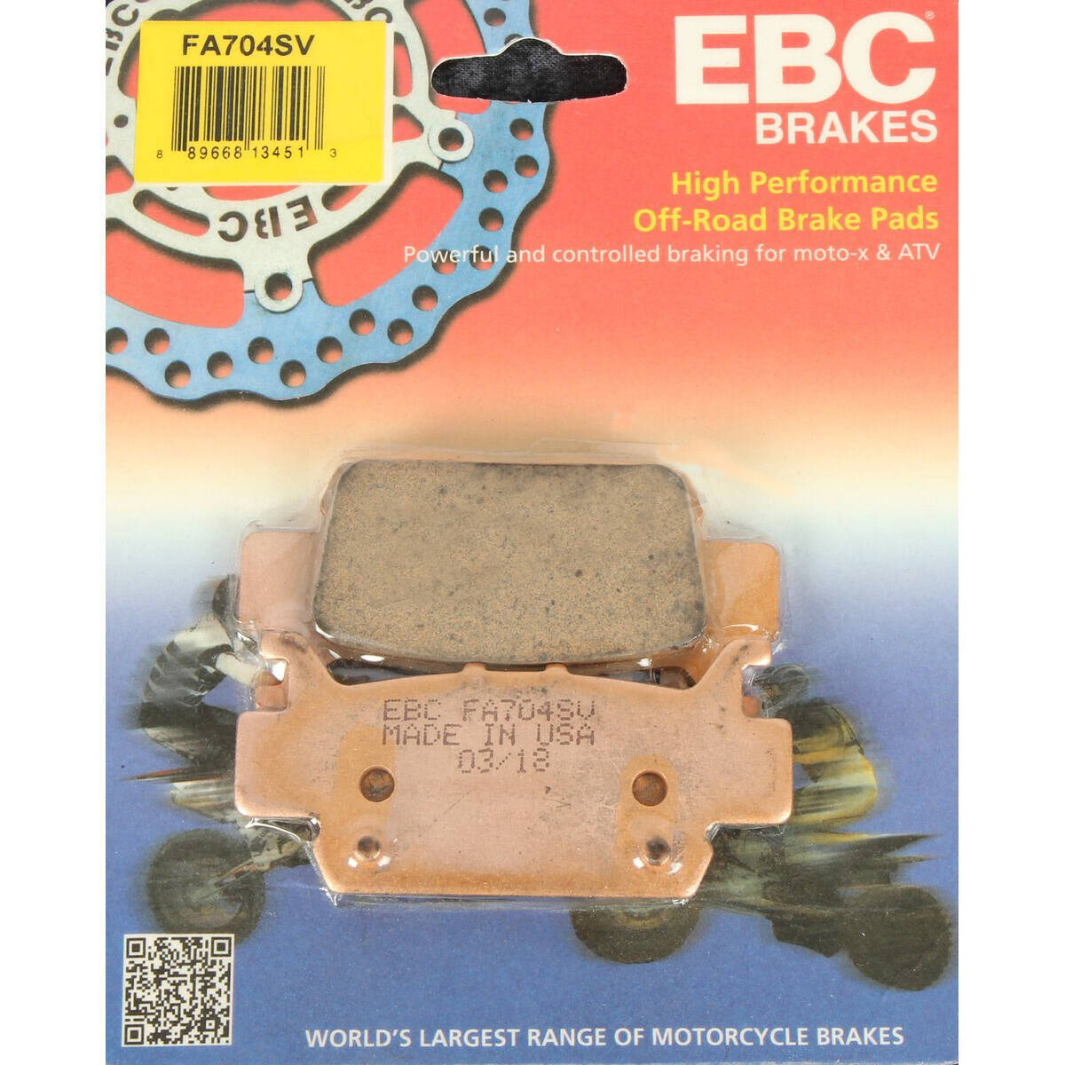 EBC Honda Pioneer 1000 SV Severe Duty Sintered Metal Brake Pads - Rear