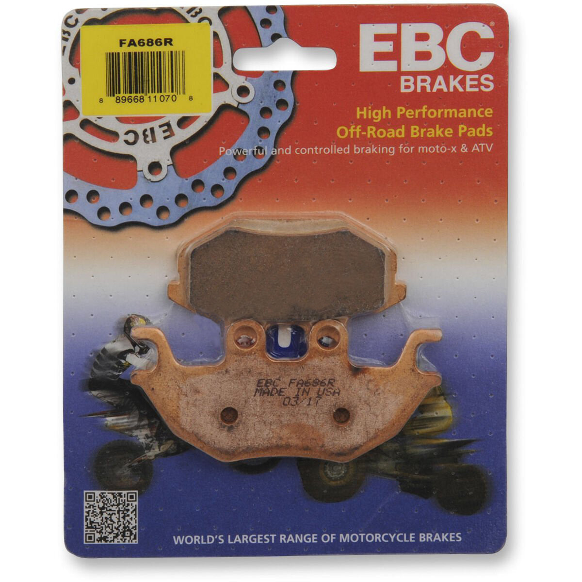 EBC Kawasaki Mule Long-Life Sintered R-Series Brake Pads - Rear
