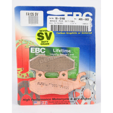 EBC SV Severe Duty Sintered Metal Brake Pads - Front/Rear