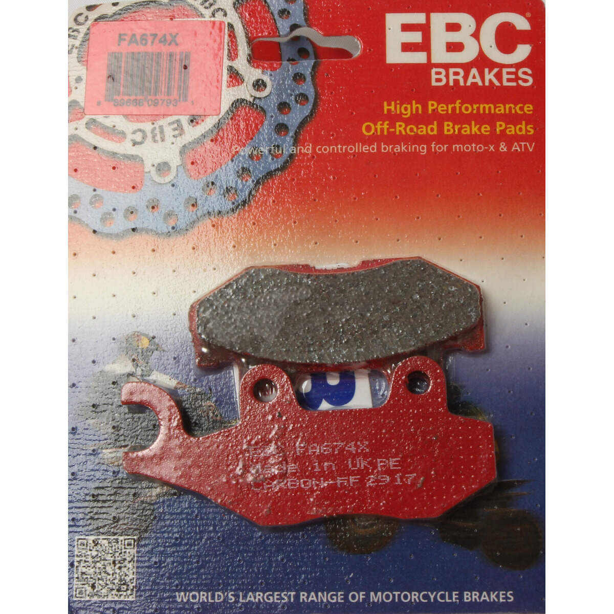 EBC Yamaha Viking/Wolverine Sport Carbon X Brake Pad - Non-Metallic Rear Left
