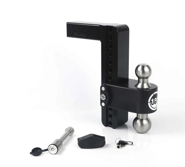 Weigh Safe 180 Hitch 10in Drop Hitch & 2in Shank (10K/12.5K GTWR) w/WS05 - Black Cerakote - LTB10-2-KA-CER-BLA