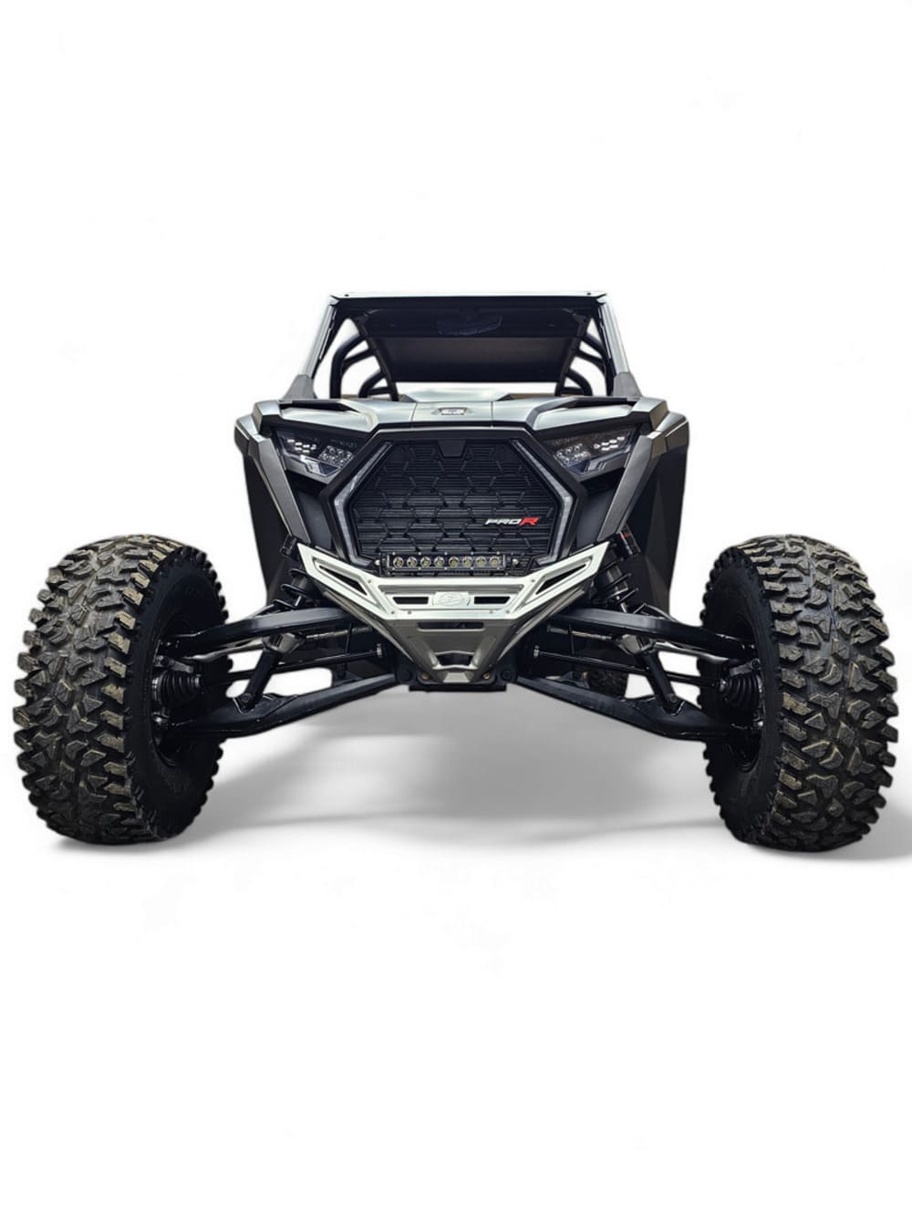 Elektric Offroad '22-'25 Polaris RZR Pro R Machined Billet Front Winch Bumper - Clear Anodize