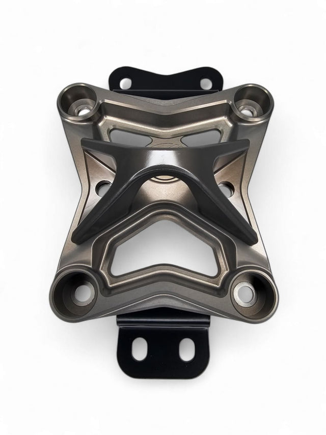 Elektric Offroad '22+ Can-Am Maverick X3 10 Bolt Radius Rod Plate w/ Pull Hook - Gunmetal