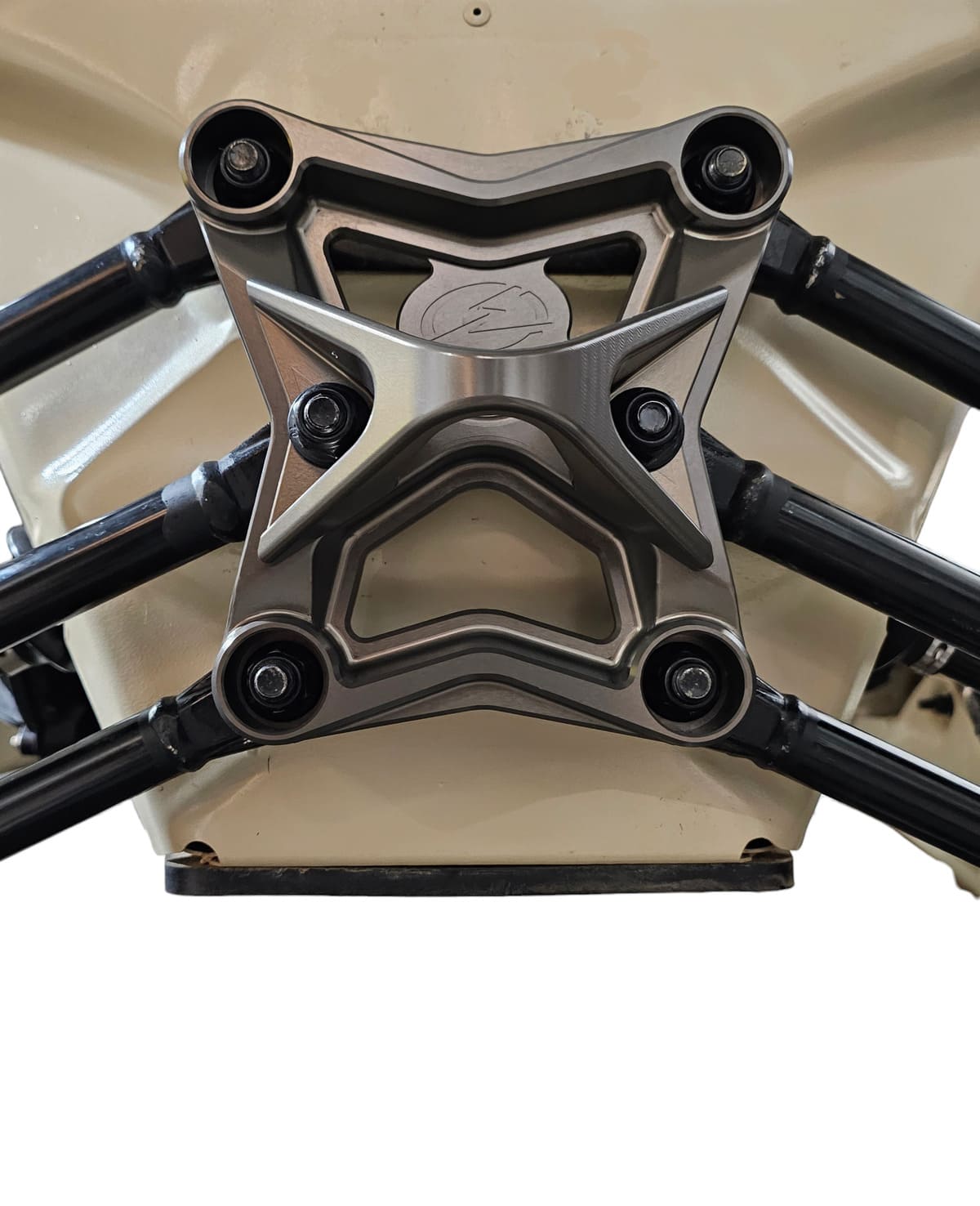 Elektric Offroad Designs '17-'21 Can-Am Maverick X3 EOD Radius Rod Plate with Tow Hook Gun Metal