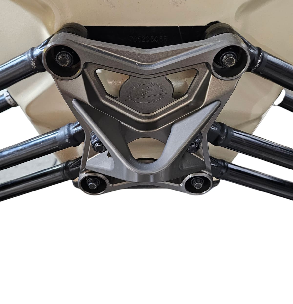 Elektric Offroad Designs '17-'21 Can-Am Maverick X3 EOD Radius Rod Plate with Tow Hook Gun Metal