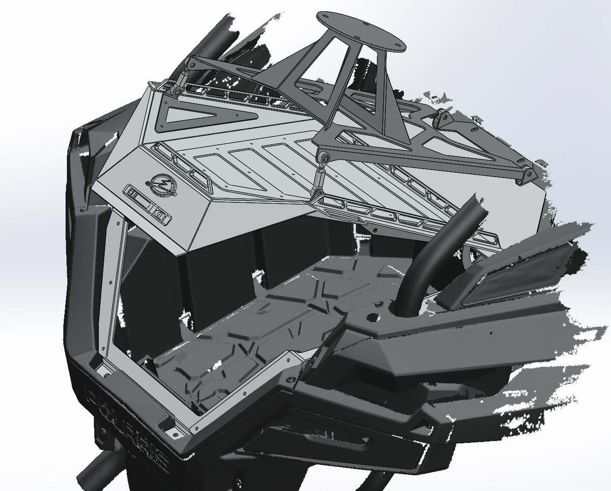 Elektric Offroad Designs '20+ Polaris RZR Pro XP Volt Bed Box Trunk Lid Spare Tire Mnt Add on (Tire Mount Only)