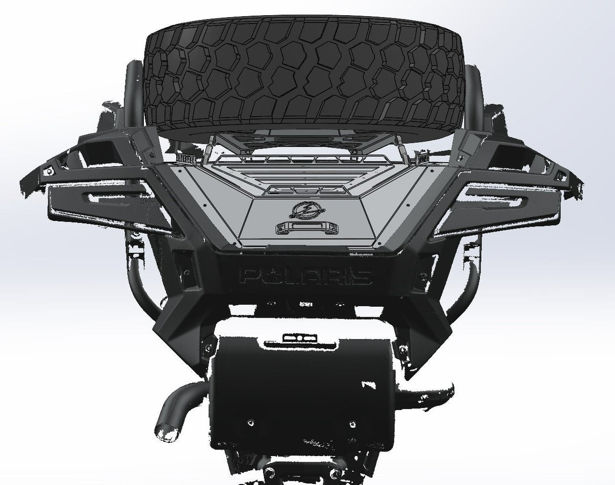 Elektric Offroad Designs '20+ Polaris RZR Pro XP Volt Bed Box Trunk Lid Spare Tire Mnt Add on (Tire Mount Only)