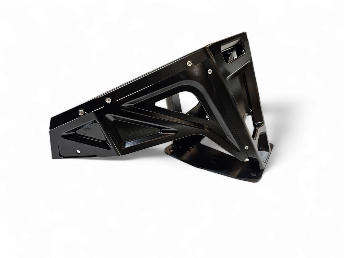 Elektric Offroad Designs '22+ Polaris RZR Pro R/ Turbo R Machined Billet Front Winch Bumper (Black Hard Anodize)