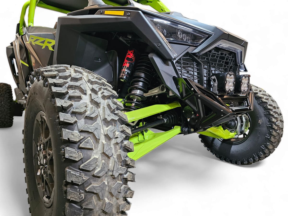 Elektric Offroad Designs '22+ Polaris RZR Pro R/ Turbo R Machined Billet Front Winch Bumper (Black Hard Anodize)