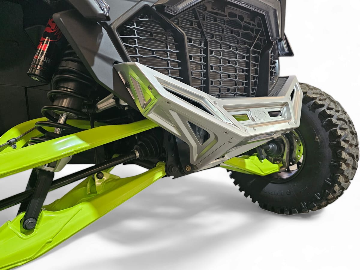 Elektric Offroad Designs '22+ Polaris RZR Pro R/ Turbo R Machined Billet Front Winch Bumper (Clear Hard Anodize)