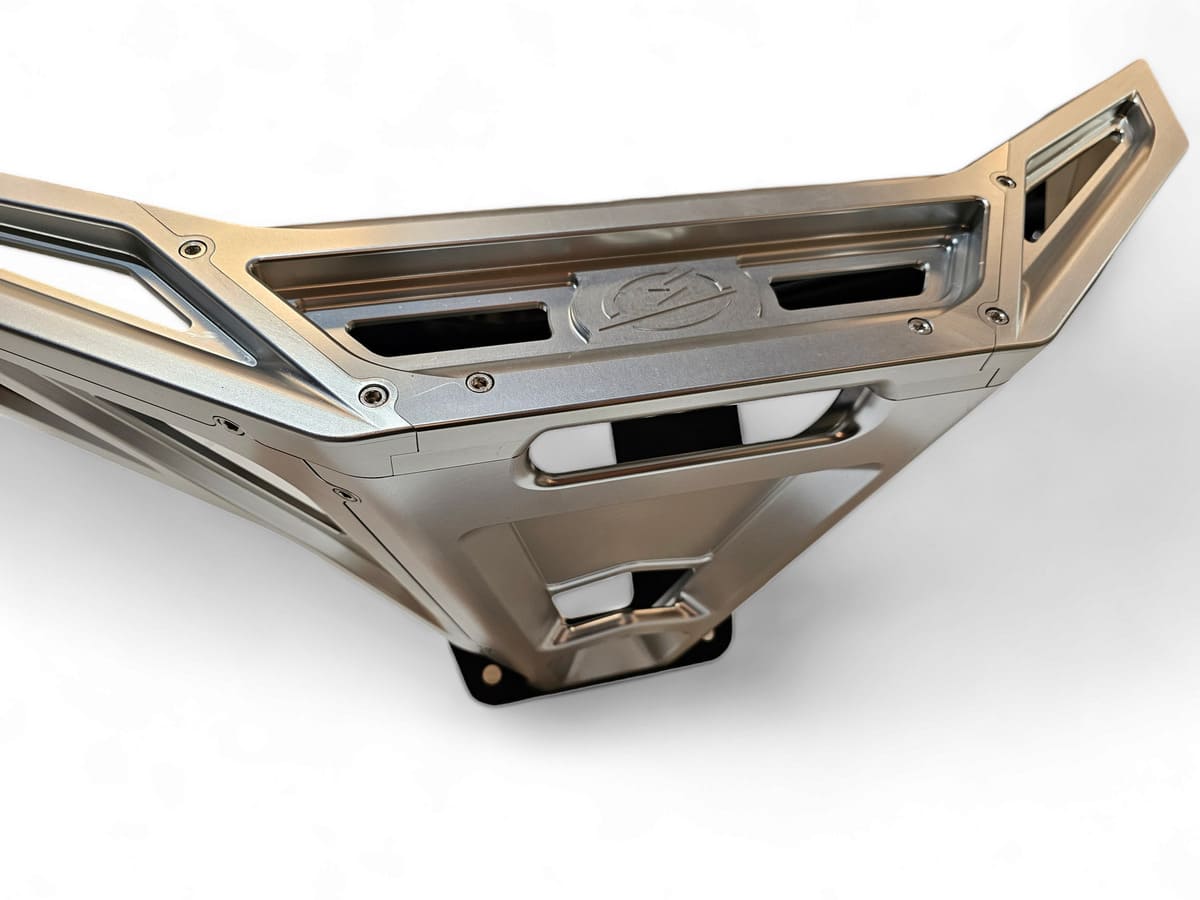 Elektric Offroad Designs '22+ Polaris RZR Pro R/ Turbo R Machined Billet Front Winch Bumper (Clear Hard Anodize)