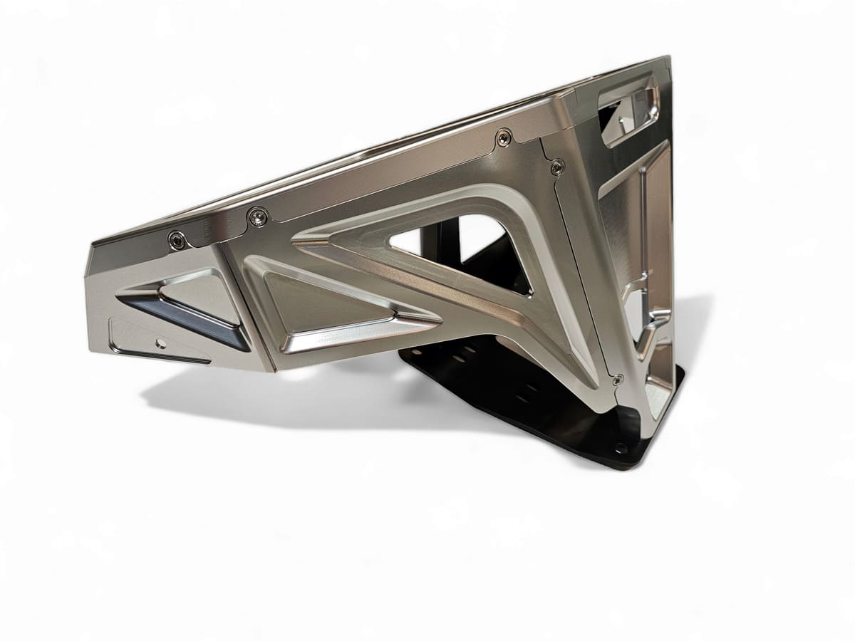 Elektric Offroad Designs '22+ Polaris RZR Pro R/ Turbo R Machined Billet Front Winch Bumper (Clear Hard Anodize)