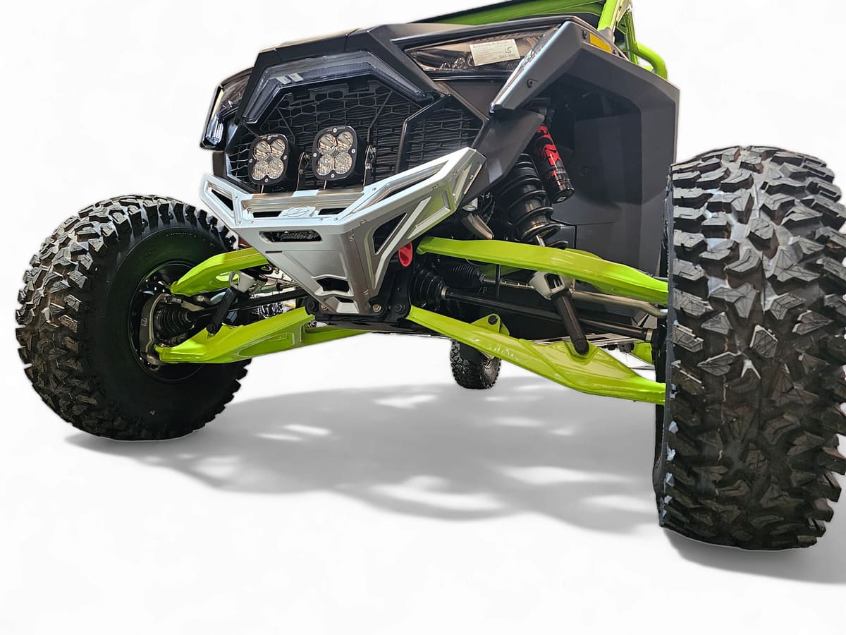 Elektric Offroad Designs '22+ Polaris RZR Pro R/ Turbo R Machined Billet Front Winch Bumper (Clear Hard Anodize)