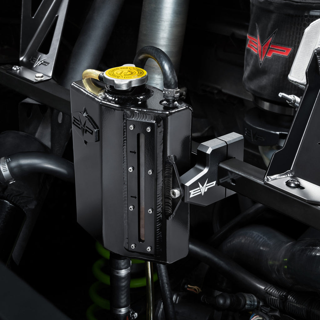 EVO Can-Am Maverick X3 High-Volume Aluminum Coolant Reservoir Relocation Brackets