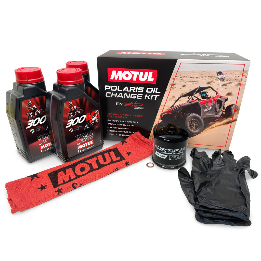 EVO Polaris RZR Pro XP, XP Turbo/S & Ranger XP 1000 Motul Oil Change Kits