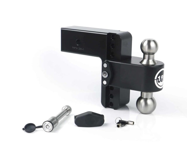 Weigh Safe 180 Hitch 6in Drop Hitch & 3in Shank (10K/21K GTWR) w/WS05 - Black Cerakote - LTB6-3-KA-CER-BLA