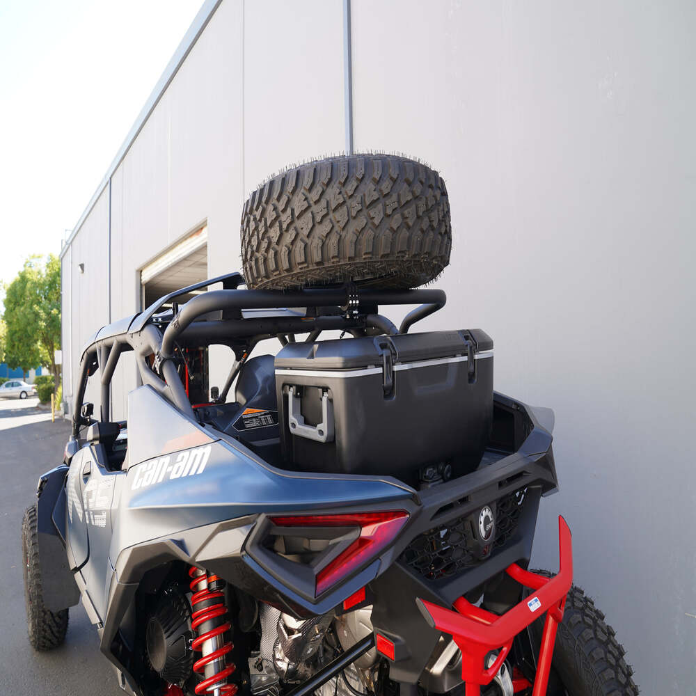 Factory UTV Can-Am Maverick R Max Above The Roof Dual Clamp Spare Tire Mount