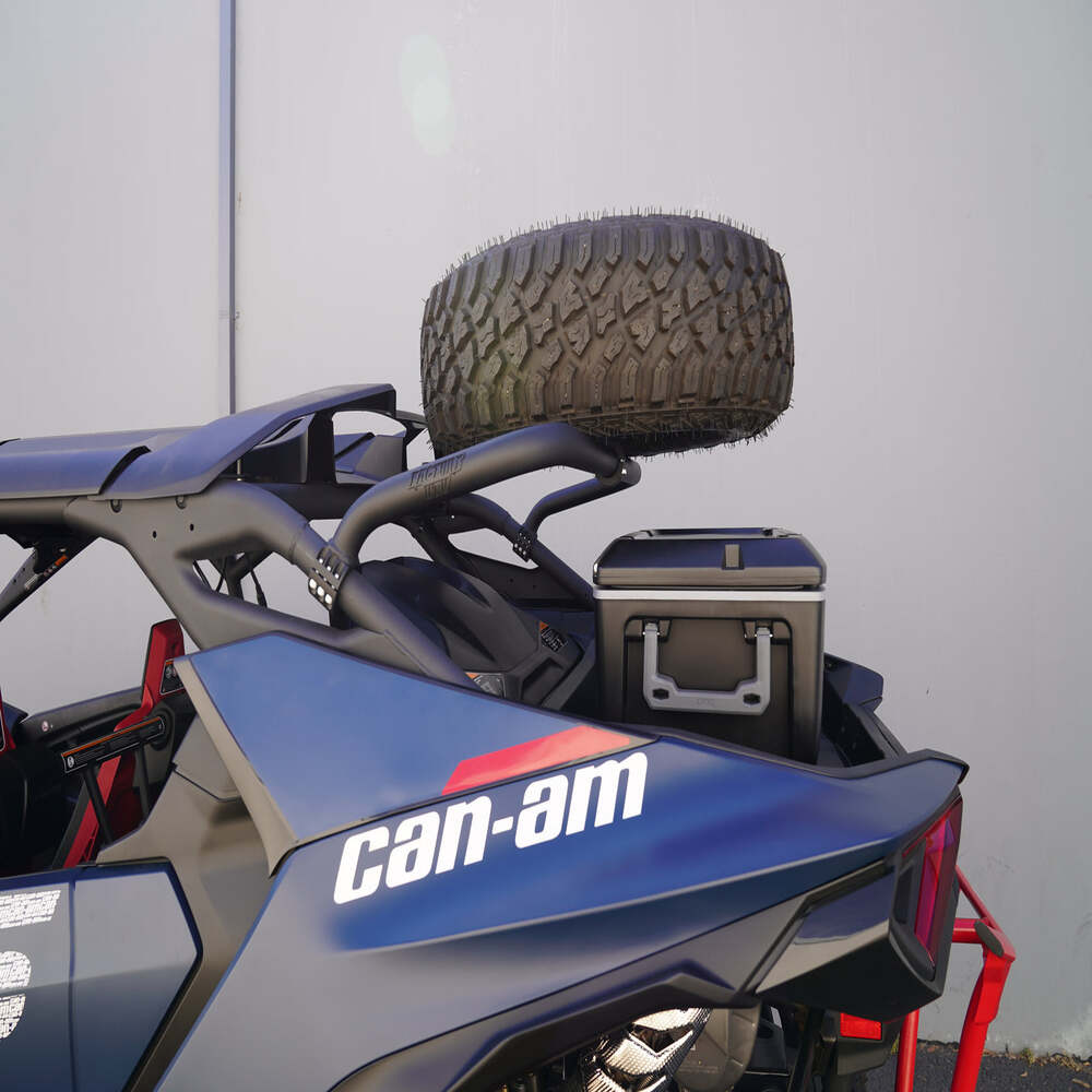 Factory UTV Can-Am Maverick R Max Above The Roof Dual Clamp Spare Tire Mount