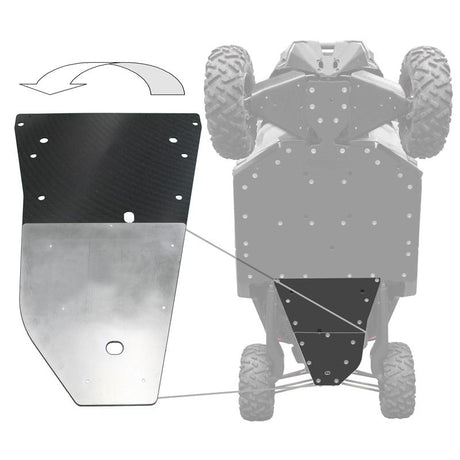 Factory UTV Can-Am Maverick X3 UHMW Rear Skid Plate Kit