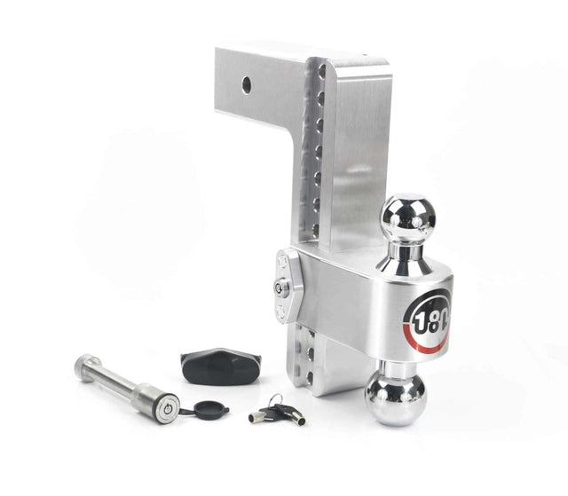 Weigh Safe 180 Hitch 10in Drop Hitch & 3in Shank (10K/21K GTWR) w/WS05 - Aluminum - CTB10-3-KA