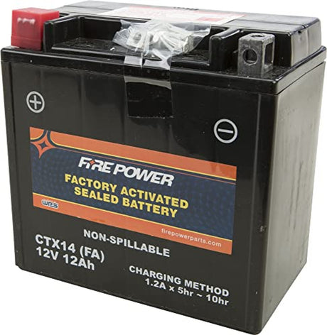 Fire Power Factory Activated Sealed Battery CTX14H