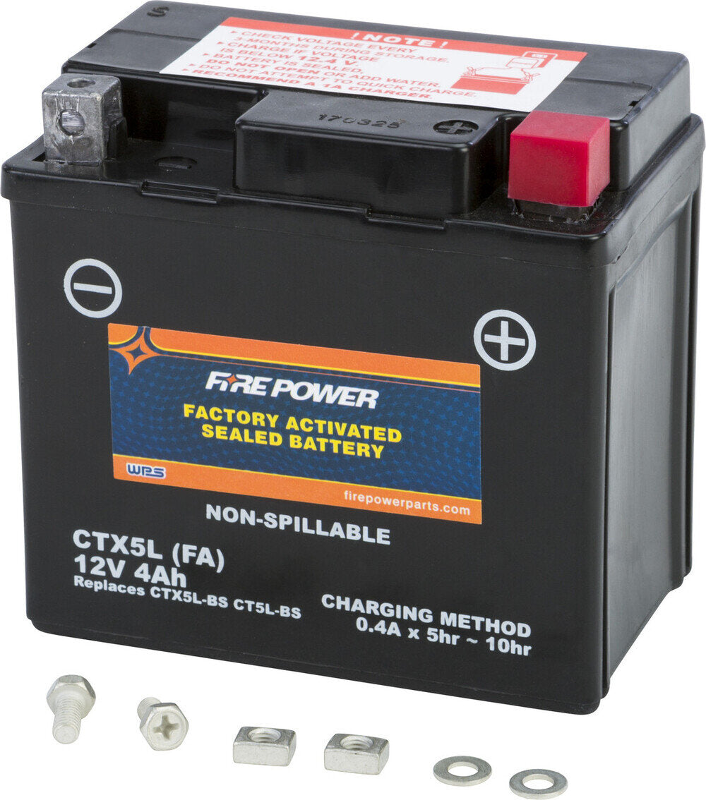 Fire Power Factory Activated Sealed Battery CTX5L-BS
