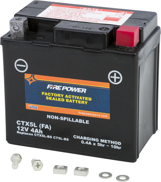 Fire Power Factory Activated Sealed Battery CTX5L-BS