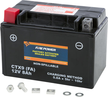 Fire Power Factory Activated Sealed Battery CTX9-BS