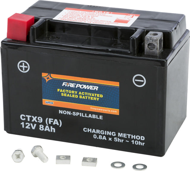 Fire Power Factory Activated Sealed Battery CTX9-BS