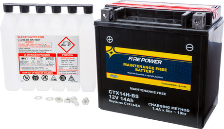 Fire Power Maintenance Free Sealed Battery CTX14H-BS