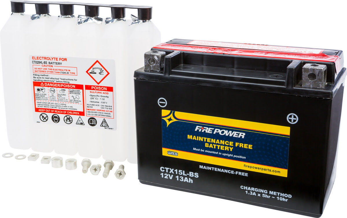 Fire Power Maintenance Free Sealed Battery CTX15L-BS