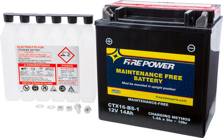 Fire Power Maintenance Free Sealed Battery CTX16-BS-1