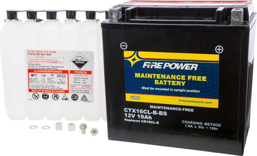 Fire Power Maintenance Free Sealed Battery CTX16CL-B-BS