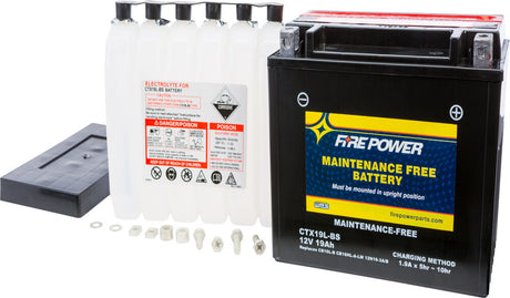 Fire Power Maintenance Free Sealed Battery CTX19L-BS