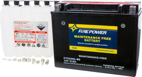 Fire Power Maintenance Free Sealed Battery CTX24HL-BS