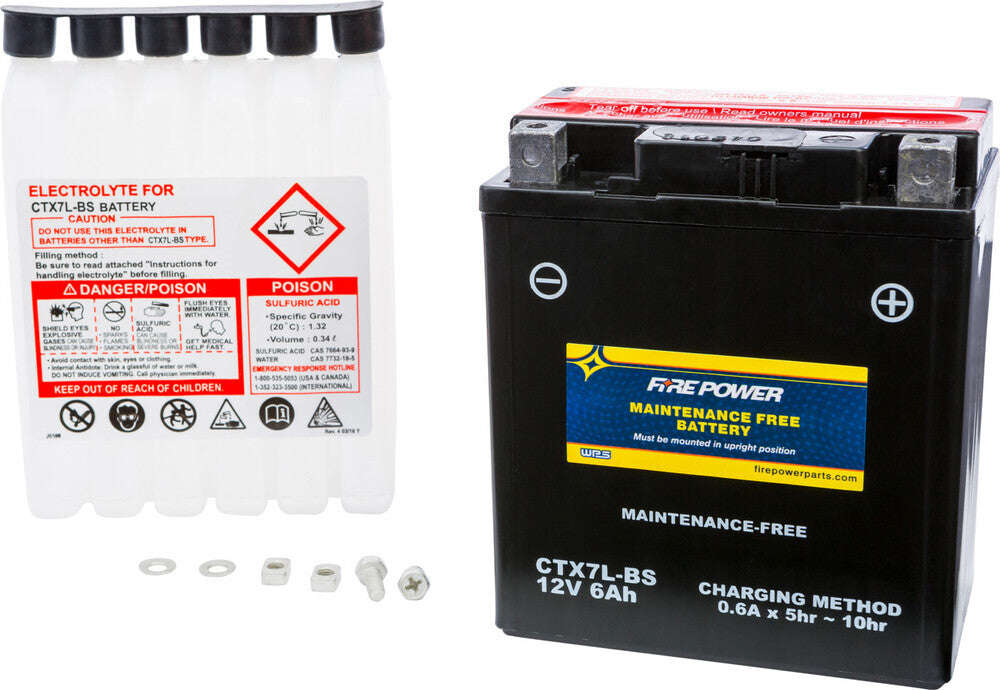 Fire Power Maintenance Free Sealed Battery CTX7L-BS