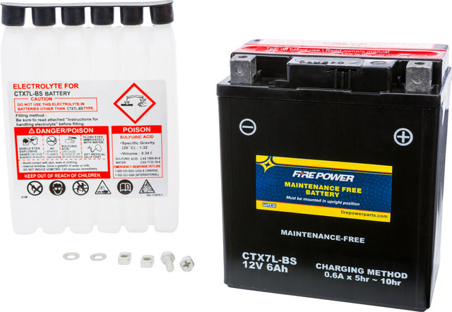 Fire Power Maintenance Free Sealed Battery CTX7L-BS