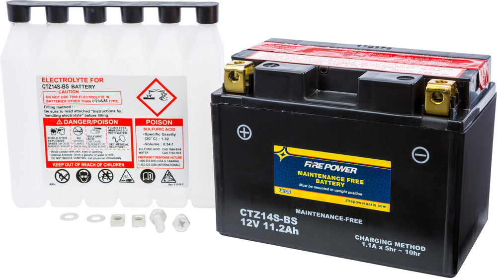 Fire Power Maintenance Free Sealed Battery CTZ14S-BS