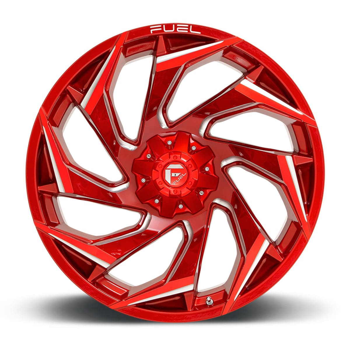 Fuel D754 Reaction UTV Wheel - Candy Red Milled