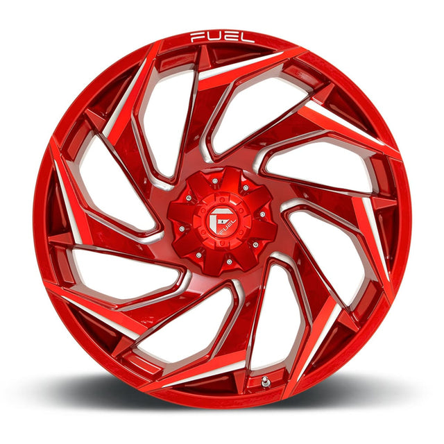Fuel D754 Reaction UTV Wheel - Candy Red Milled