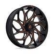 Fuel D777 Runner UTV Wheel Gloss Black Milled Orange