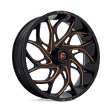 Fuel D777 Runner UTV Wheel Gloss Black Milled Orange