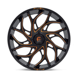 Fuel D777 Runner UTV Wheel Gloss Black Milled Orange
