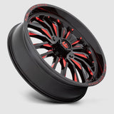 Fuel D821 ARC UTV Wheel - Gloss Black Milled Red