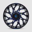 Fuel Runner D777 UTV Wheel - Gloss Black Milled Candy Blue